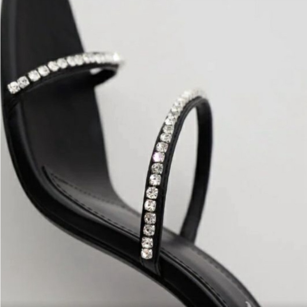 ZARA RHINESTONED STRAPPY HEELS SIZE 8 (EU 41) NWT